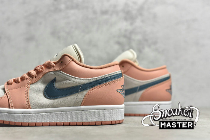 NIKE AIR JORDAN 1 LOW LIGHT MADDER ROOT/DARK TEAL GREEN DC0774-800