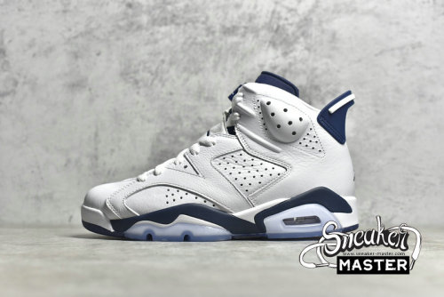 NIKE AIR JORDAN 6 RETRO SPORT BLUE/WHITE/BLACK 384664-107