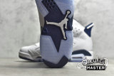 NIKE AIR JORDAN 6 RETRO SPORT BLUE/WHITE/BLACK 384664-107