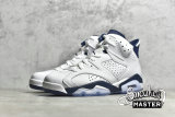 NIKE AIR JORDAN 6 RETRO SPORT BLUE/WHITE/BLACK 384664-107
