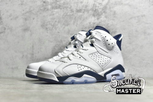 NIKE AIR JORDAN 6 RETRO SPORT BLUE/WHITE/BLACK 384664-107