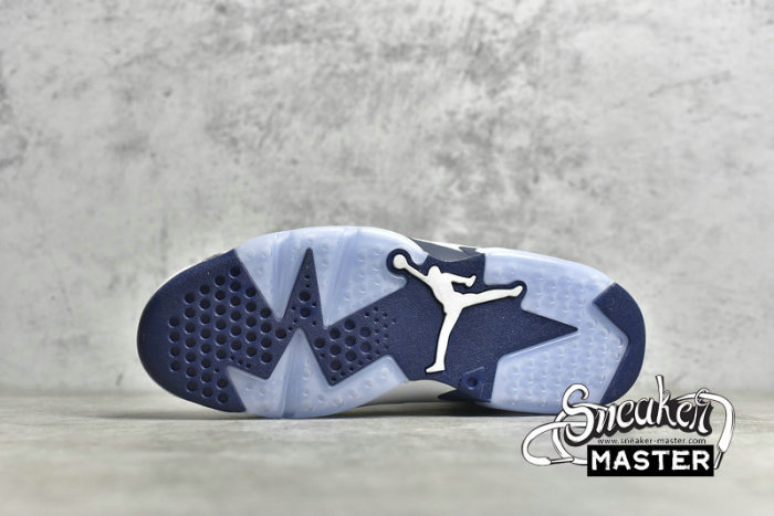 NIKE AIR JORDAN 6 RETRO SPORT BLUE/WHITE/BLACK 384664-107