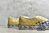 VANS AUTHENTIC SIDEWALL PALM TREES CHECKERBOARD YELLOW/BLUE/WHITE VN0A348A40P
