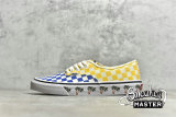 VANS AUTHENTIC SIDEWALL PALM TREES CHECKERBOARD YELLOW/BLUE/WHITE VN0A348A40P