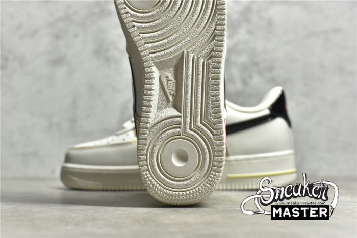 NIKE AIR FORCE 1 LOW BEIGE/BLACK/GOLD/GRADEIENT ZX9856-599