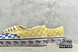 VANS AUTHENTIC SIDEWALL PALM TREES CHECKERBOARD YELLOW/BLUE/WHITE VN0A348A40P