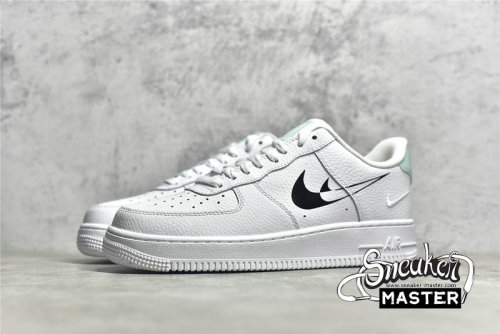 NIKE AIR FORCE 1 LOW SHADOW SWOOSHES WHITE/WHITE/BLACK DV3455-100
