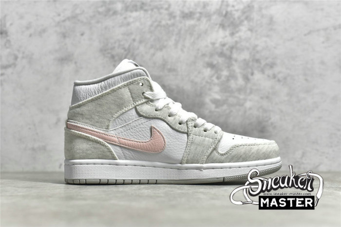 NIKE AIR JORDAN 1 MID SE LIGHT IRON ORE/ATMOSPHERE/WHITE DN4045-001