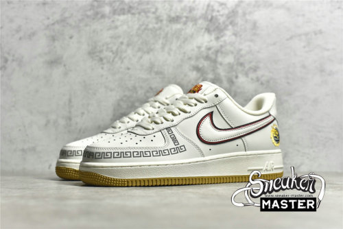 NIKE AIR FORCE 1 07 LOW BEIGE/BLACK/RED CH9686-668