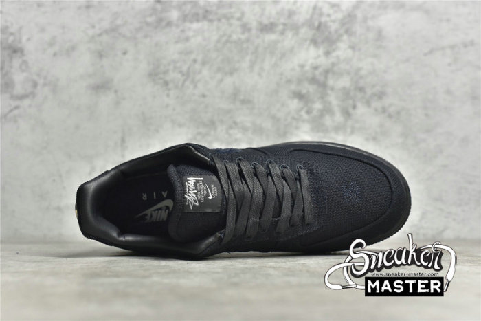 NIKE AIR FORCE 1 LOW STUSSY BLACK/BLACK/BLACK CZ9084-001