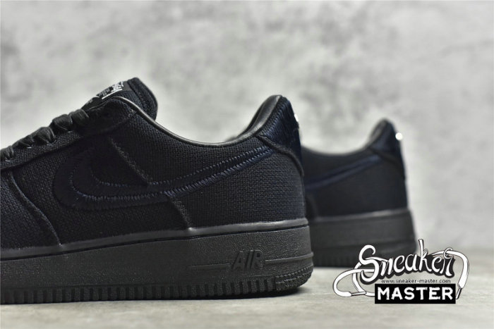 NIKE AIR FORCE 1 LOW STUSSY BLACK/BLACK/BLACK CZ9084-001