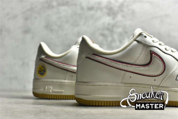 NIKE AIR FORCE 1 07 LOW BEIGE/BLACK/RED CH9686-668