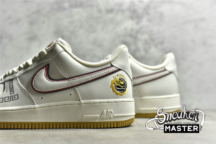 NIKE AIR FORCE 1 07 LOW BEIGE/BLACK/RED CH9686-668