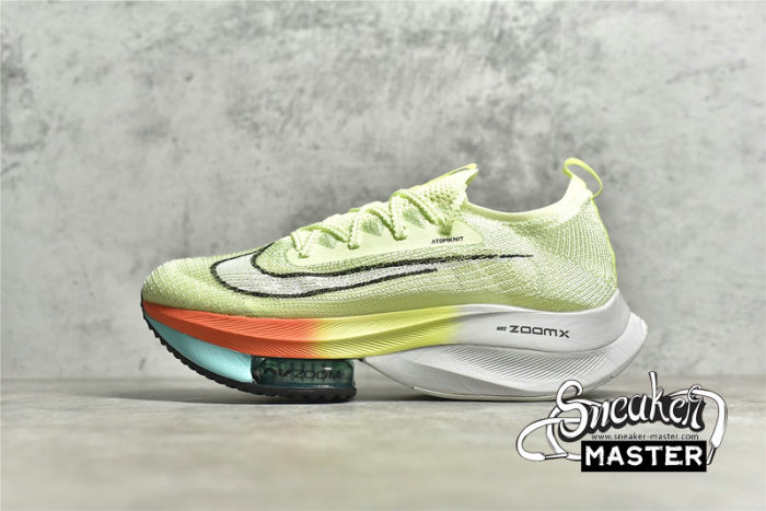 NIKE AIR ZOOM ALPHAFLY NEXT% FAST PACK BARELY VOLT/HYPER ORANGE/DYNAMIC TURQUOISE/BLACK CZ1514-700