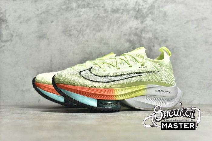 NIKE AIR ZOOM ALPHAFLY NEXT% FAST PACK BARELY VOLT/HYPER ORANGE/DYNAMIC TURQUOISE/BLACK CZ1514-700