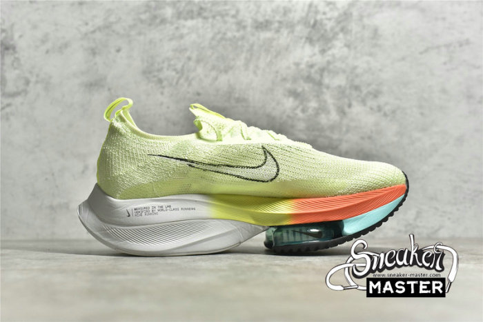 NIKE AIR ZOOM ALPHAFLY NEXT% FAST PACK BARELY VOLT/HYPER ORANGE/DYNAMIC TURQUOISE/BLACK CZ1514-700