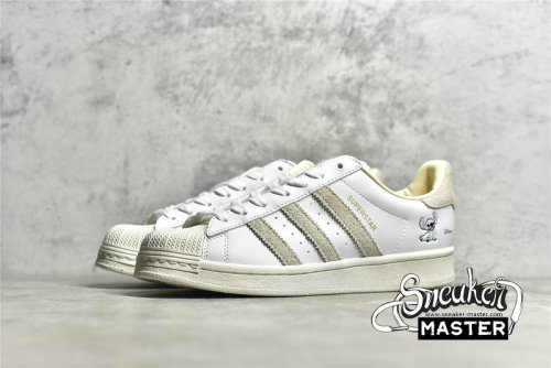 ADIDAS DISNEY X SUPERSTAR STITCH X LILO & STITCH FOOTWEAR WHITE/CHALK WHITE/OFF WHITE HQ6356