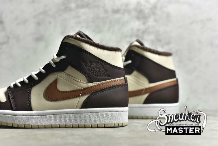 NIKE AIR JORDAN 1 MID SE CREAM/DARK CHOCOLATE/OATMEAL DO6699-200