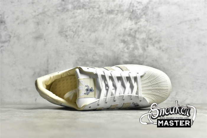 ADIDAS DISNEY X SUPERSTAR STITCH X LILO & STITCH FOOTWEAR WHITE/CHALK WHITE/OFF WHITE HQ6356