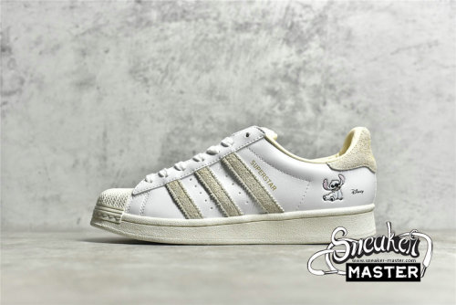 ADIDAS DISNEY X SUPERSTAR STITCH X LILO & STITCH FOOTWEAR WHITE/CHALK WHITE/OFF WHITE HQ6356