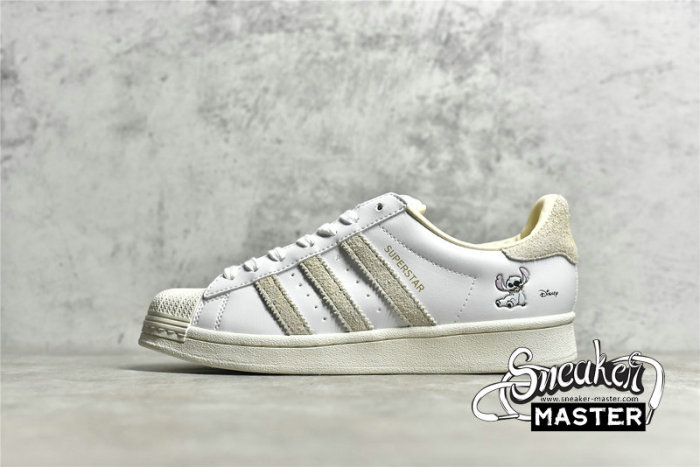 ADIDAS DISNEY X SUPERSTAR STITCH X LILO & STITCH FOOTWEAR WHITE/CHALK WHITE/OFF WHITE HQ6356