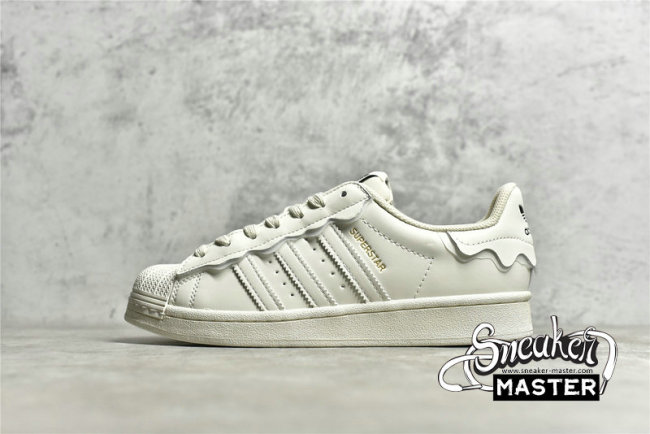 ADIDAS SUPERSTAR SHOES BEIGE/BEIGE/GOLD GW4441