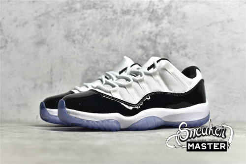 NIKE AIR JORDAN 11 RETRO LOW CONCORD WHITE/BLACK/WHITE 528895-153