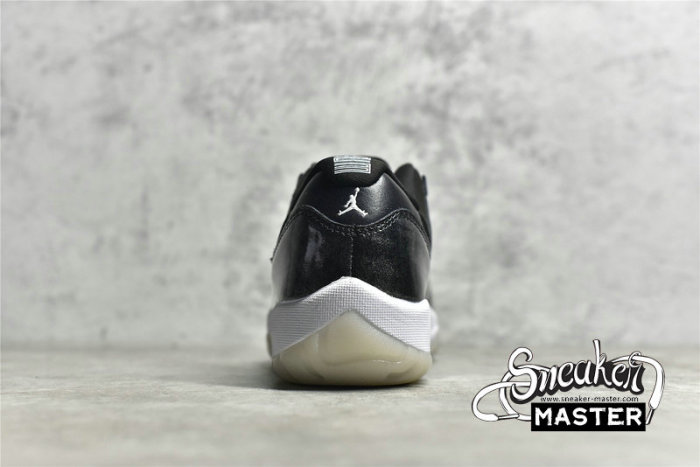 NIKE AIR JORDAN 11 RETRO LOW GS BARONS BLACK/METALLIC SILVER-WHITE 528896-010