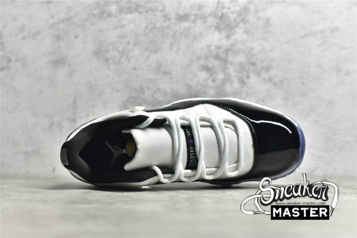 NIKE AIR JORDAN 11 RETRO LOW CONCORD WHITE/BLACK/WHITE 528895-153