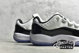 NIKE AIR JORDAN 11 RETRO LOW CONCORD WHITE/BLACK/WHITE 528895-153