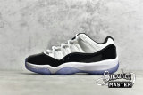 NIKE AIR JORDAN 11 RETRO LOW CONCORD WHITE/BLACK/WHITE 528895-153