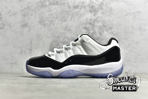 NIKE AIR JORDAN 11 RETRO LOW CONCORD WHITE/BLACK/WHITE 528895-153