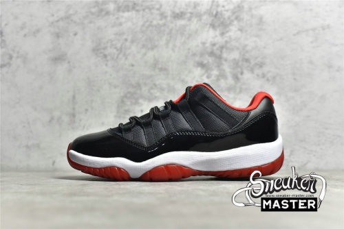 NIKE AIR JORDAN 11 RETRO LOW BRED BLACK/TRUE RED/WHITE 528895-012