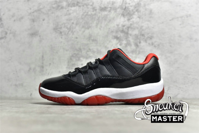 NIKE AIR JORDAN 11 RETRO LOW BRED BLACK/TRUE RED/WHITE 528895-012