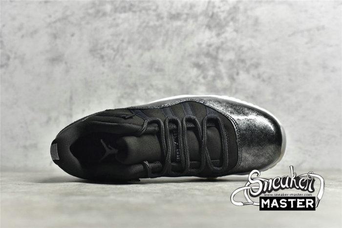NIKE AIR JORDAN 11 RETRO LOW GS BARONS BLACK/METALLIC SILVER-WHITE 528896-010