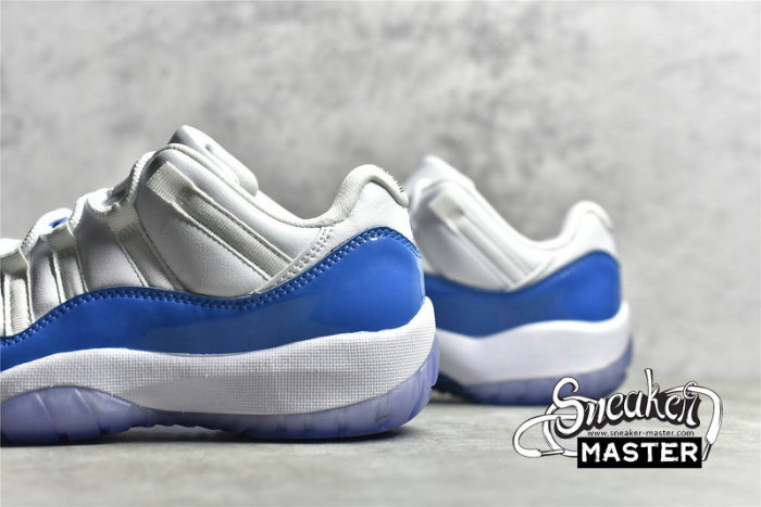 NIKE AIR JORDAN 11 RETRO LOW UNC WHITE/WHITE/UNIVERSITY BLUE 528895-106
