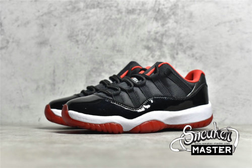 NIKE AIR JORDAN 11 RETRO LOW BRED BLACK/TRUE RED/WHITE 528895-012