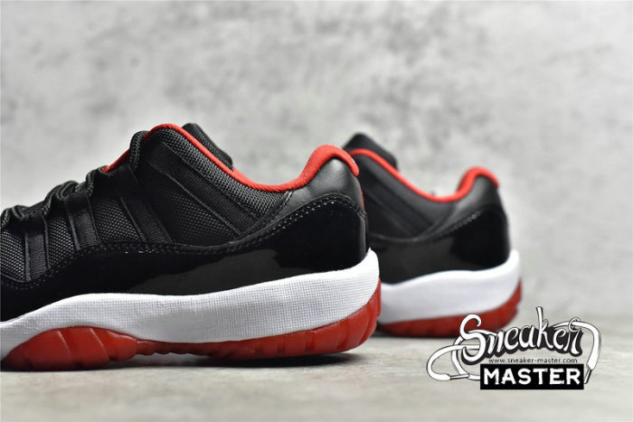 NIKE AIR JORDAN 11 RETRO LOW BRED BLACK/TRUE RED/WHITE 528895-012