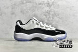 NIKE AIR JORDAN 11 RETRO LOW CONCORD WHITE/BLACK/WHITE 528895-153