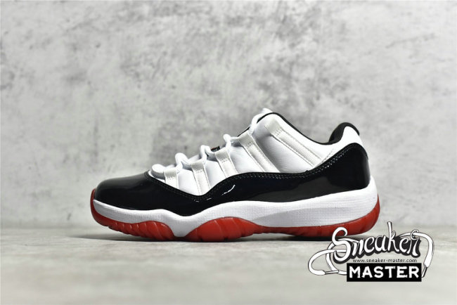 NIKE AIR JORDAN 11 RETRO LOW CONCORD WHITE/UNIVERSITY RED/BLACK/TRUE RED AV2187-160