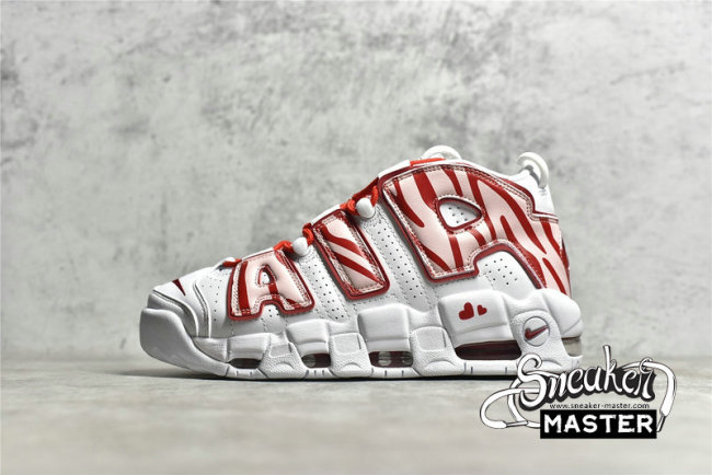 NIKE AIR MORE UPTEMPO GS WHITE/PINK/RED DD9282-100