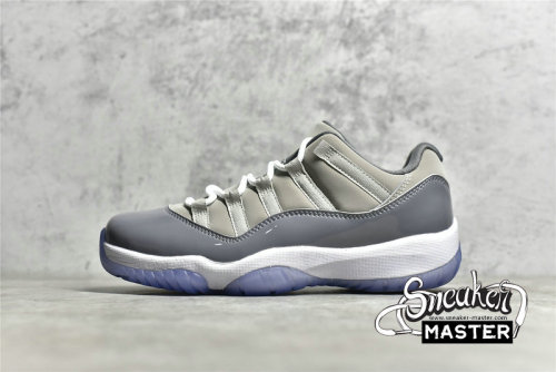 NIKE AIR JORDAN 11 RETRO LOW BG MEDIUM GREY/WHITE-GUNSMOKE 528896-003