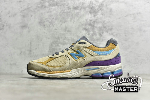 NEW BALANCE J.CREW X 2002R INCENSE RUNNING SHOES BEIGE/PURPLE/BLUE M2002RWA