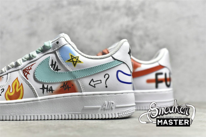 NIKE AIR FORCE 1 LOW 07 WHITE/WHITE/MULTI-COLOR CW2288-111