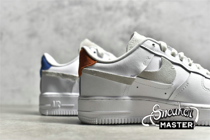 NIKE AIR FORCE 1 LOW VANDALIZED WHITE/PLATINUM TINT-GAME ROYAL-HABANERO RED 898889-103