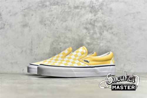 VANS CHECKERBOARD CLASSIC SLIP-ON CYBER YELLOW/CYBER YELLOW/WHITE VN0A33TB42Z