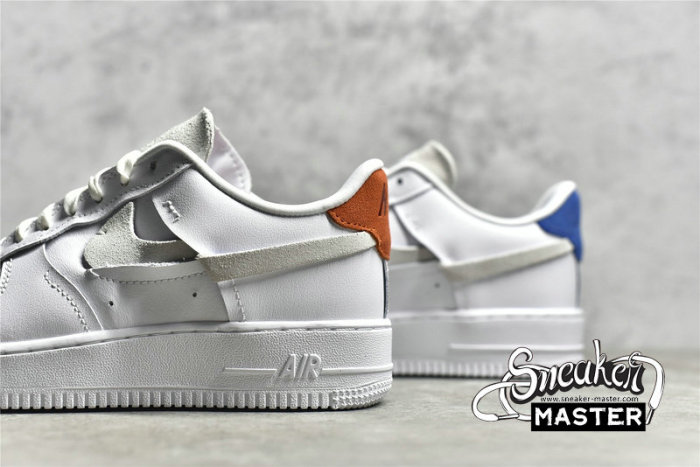 NIKE AIR FORCE 1 LOW VANDALIZED WHITE/PLATINUM TINT-GAME ROYAL-HABANERO RED 898889-103