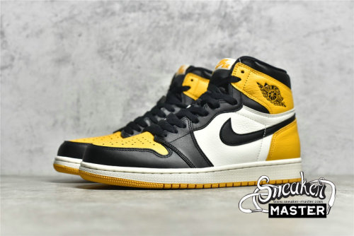 NIKE AIR JORDAN 1 RETRO HIGH OG YELLOW TOE TAXI/BLACK/SAIL 555088-711
