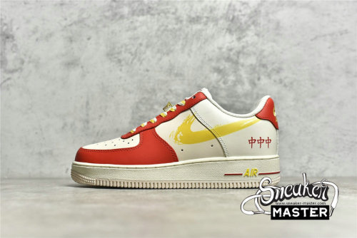 NIKE AIR FORCE 1 LOW 07 BEIGE/RED/GOLD CW1888-601