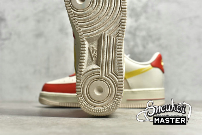 NIKE AIR FORCE 1 LOW 07 BEIGE/RED/GOLD CW1888-601